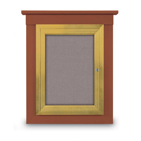 72"x48" 3-Door Enclosed Letterboard, White Vinyl/Lt Oak
